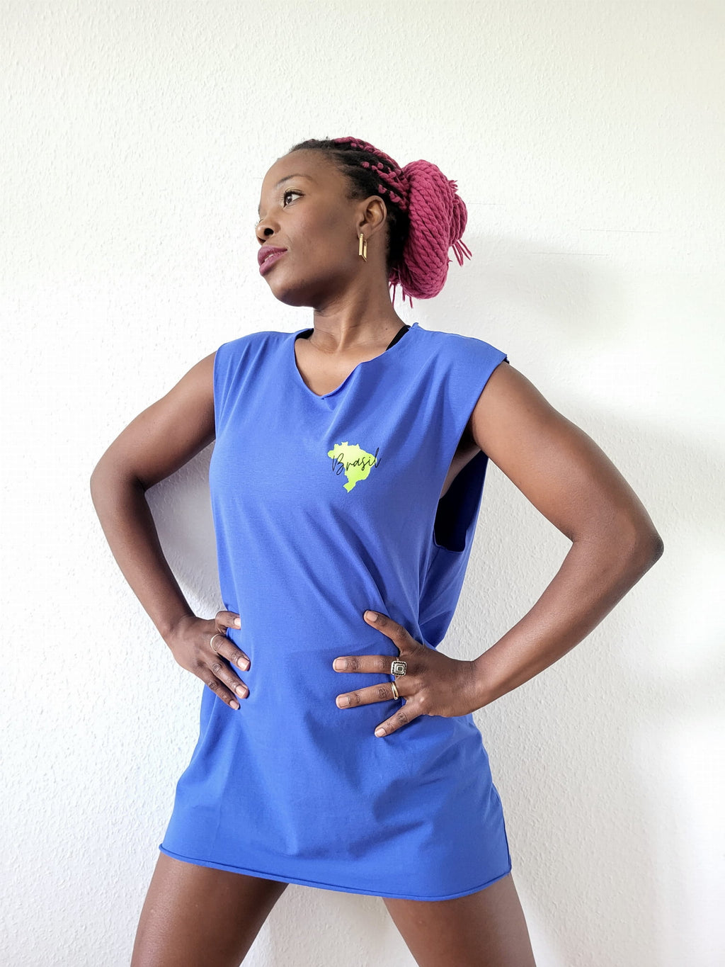 Ärmelloses T-Shirt BRASIL Blau