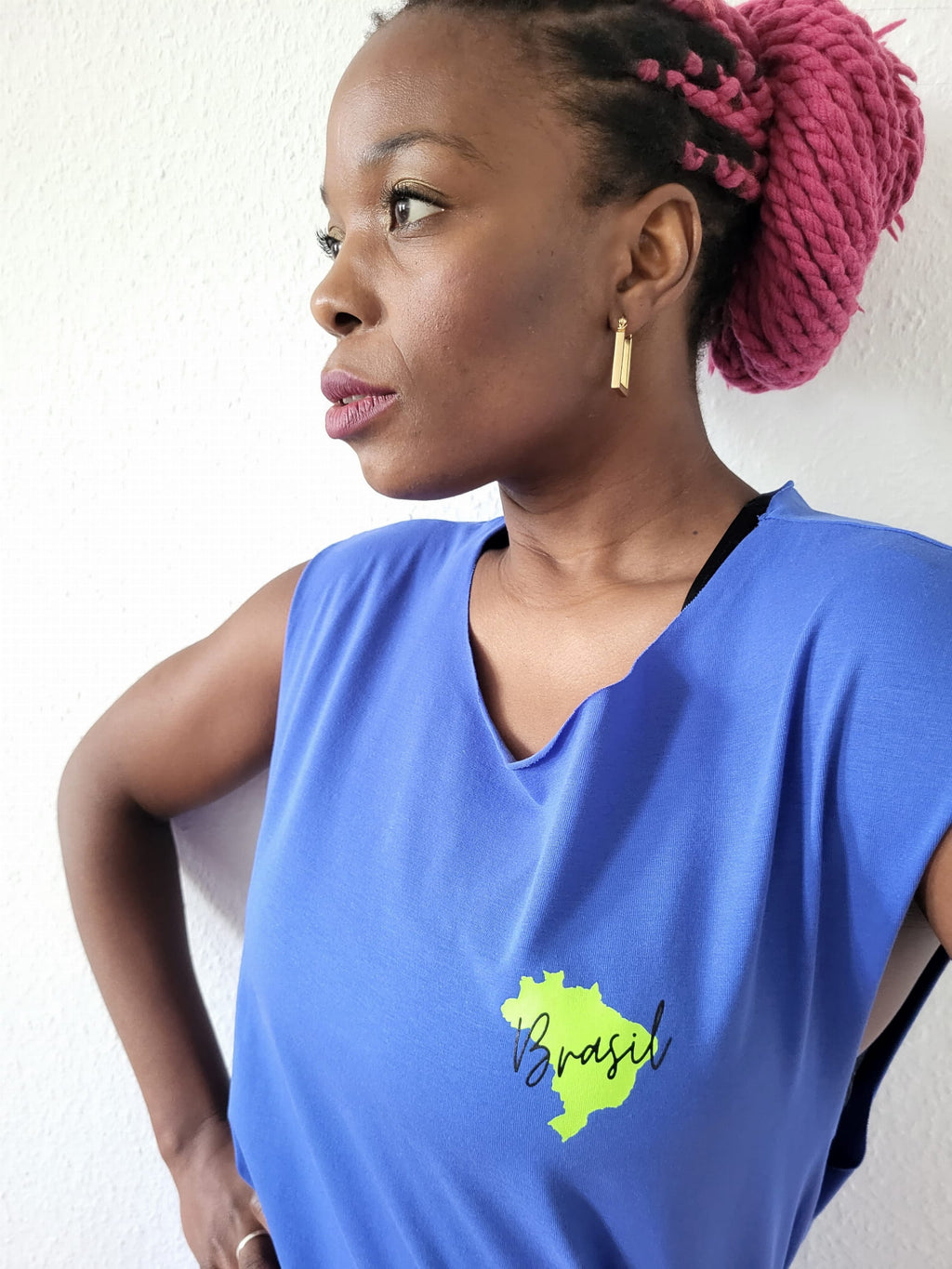 Ärmelloses T-Shirt BRASIL Blau
