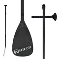Arya Life 3-teiliges Stand-Up Paddle Board Paddel, SUP Paddel mit Fiberglas-Blatt, verstellbarer Carbonfaser-Schaft, 178-218 cm, schwarz