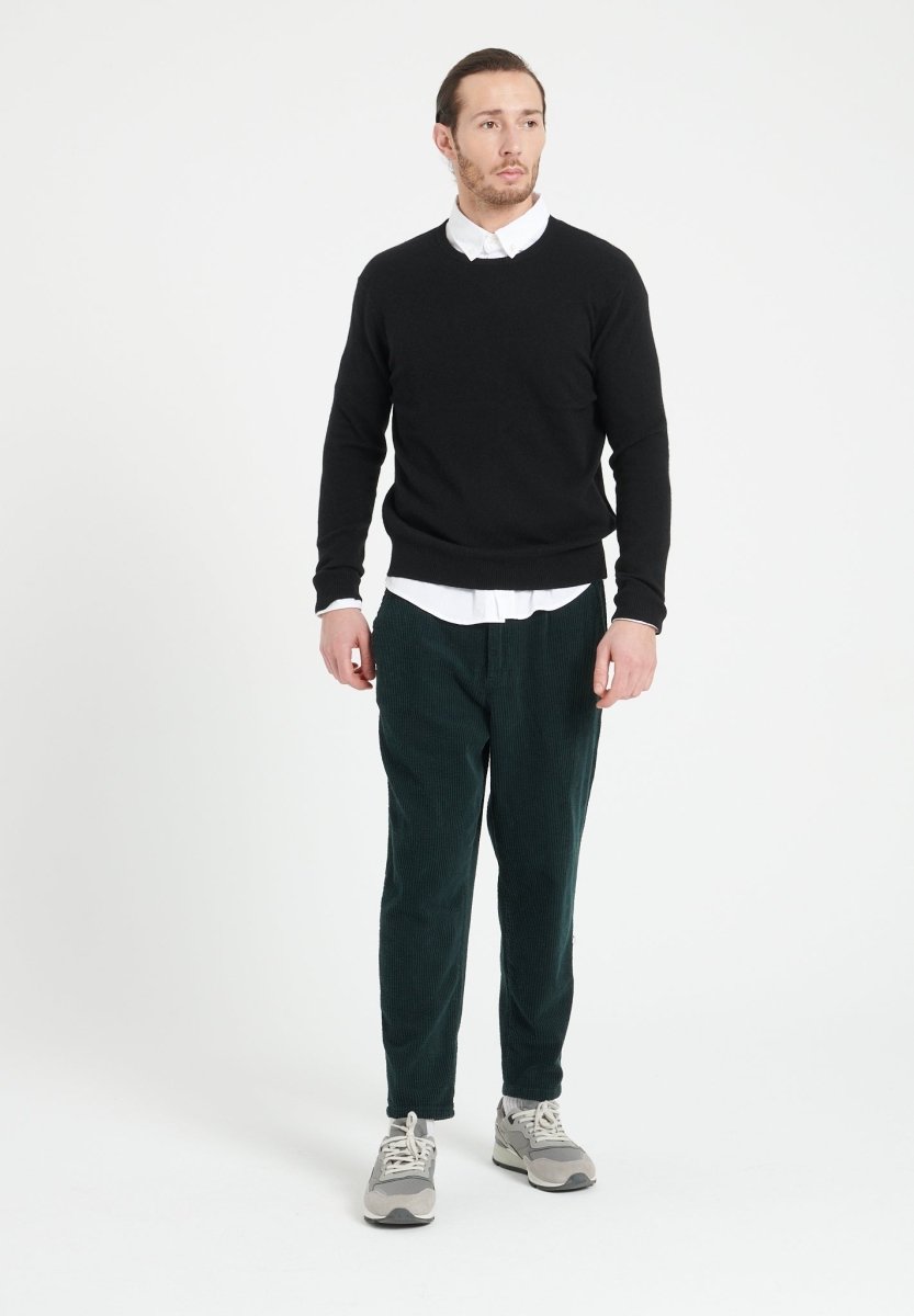Pull col rond homme en cachemire noir - LUKE 2