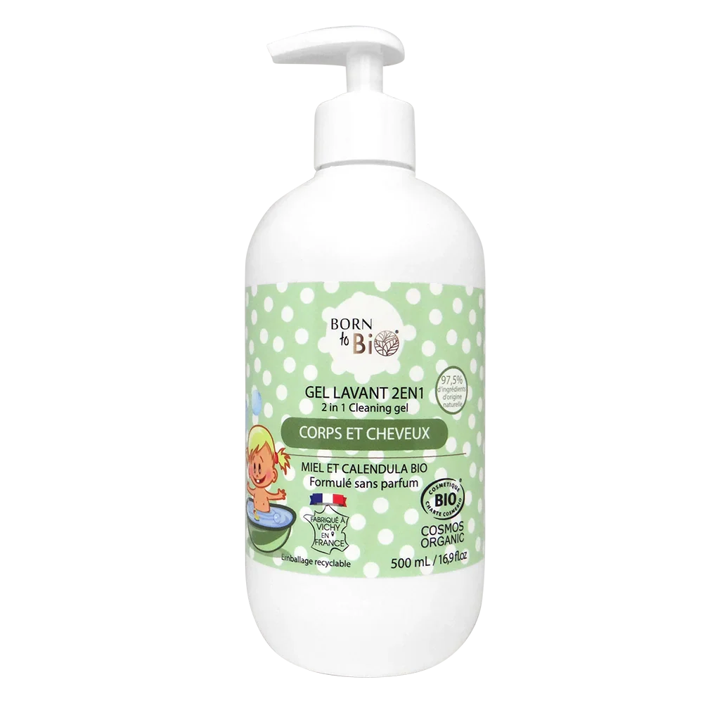Gel Lavant 2 en 1 pour Bébé  - Certifié bio